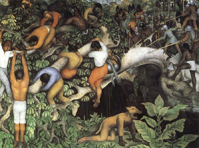 Diego Rivera Creep the Crag oil painting image